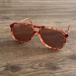 Vintage Aviator Sunglasses - Retro Light Brown